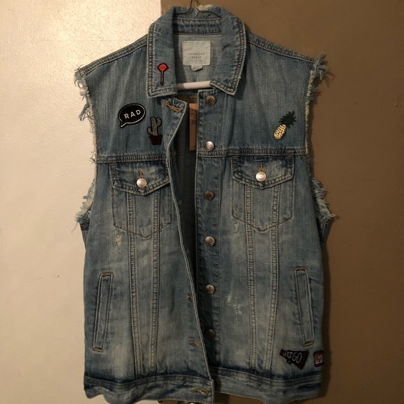 american eagle denim vest